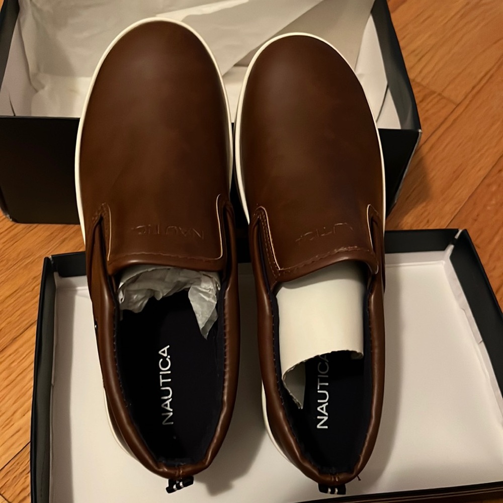 Big Boys Nautica Slide On Cushioned Akeley Casual Shoes